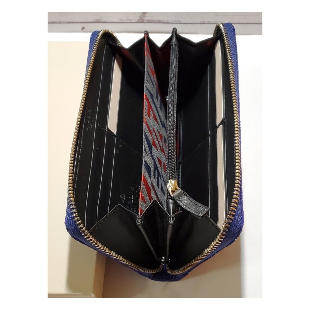 Vivienne Westwood Long Zip Round Wallet BLUE - Picture 4 of 7
